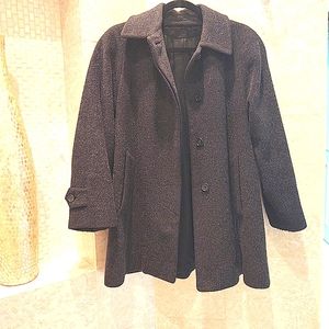 Pure Wool Gray Car Coat Size 6